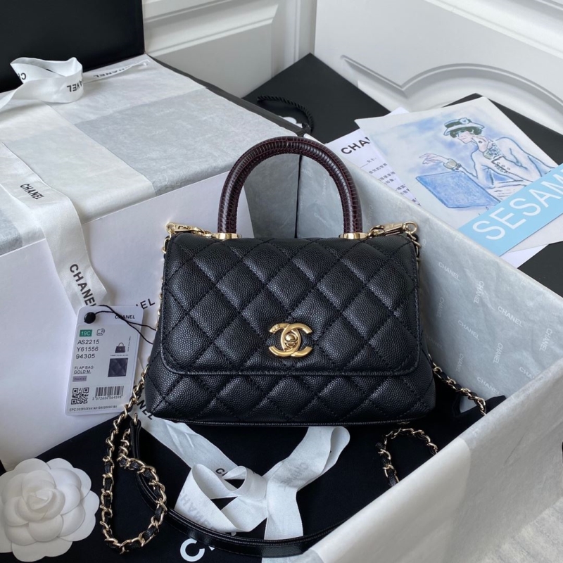 Ch*el top handle bags
